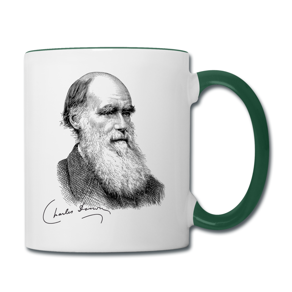 Mug Charles Darwin - blanc/vert foncé