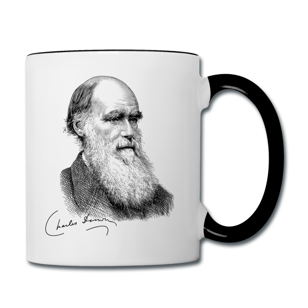 Mug Charles Darwin - blanc/noir
